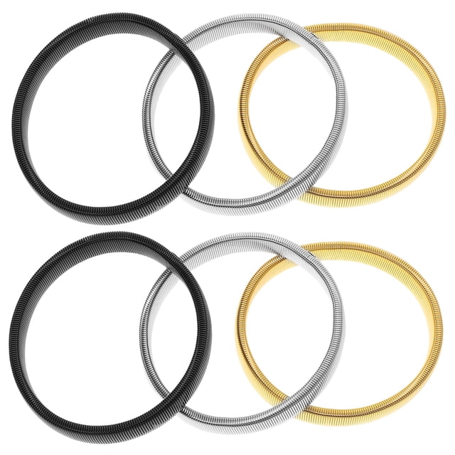 ColoMX 6 piezas de brazaletes elásticos antideslizantes para sujetar mangas de camisa, ligas para sujetar mangas, bandas elásticas para mujeres y hombres.