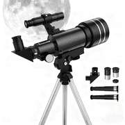 DKTIOP 70mm Aperture Portable Refractor Telescope with Tripod for Kids & Adults - 22.5X-150X Magnification