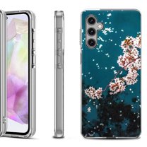 OneToughShield ® Shockproof Phone Case Compatible with Samsung Galaxy A35 5G - Night Blossom