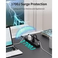 thumbnail image 4 of Protector contra sobretensiones Power Strip HOPOW, paquete de 2 unidades, 10 pies con puertos USB, 4 of 4