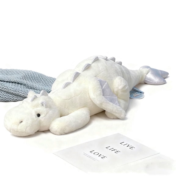 YSZZYSM 28In White Flying Dragon Stuffed Animals， Super Soft Plush Pillow for Kids and Adults， Cute Holiday Gifts