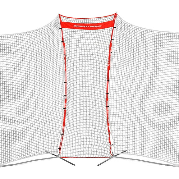 Rukket XL 16x10ft Barricade Backstop Net Connector, Indoor and Outdoor Lacrosse, Basketball, Soccer, Field Hockey, Baseball, Softball Barrier Netting for Backyard, Park, and Residential Use