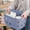 Blue, variant on YIMWNYI Plastic Storage Basket, Multi-functional Organizer for Home, Transparent Bathroom Container, Rectangular Design, Tidy Sundries Storage, Easy to Clean and Move, Durable and Lightweight