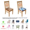 thumbnail image 5 of Blue Pioneer Flower Seat Covers for Dining Room Chairs Set Of 4,Stretch Printed Washable Chair Seat Cover with Elastic Ties and Button,Removable Waterproof Couch Cushion Covers, 5 of 6