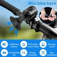 thumbnail image 2 of Bocina de bicicleta negra de 120 dB, bocina de bicicleta impermeable IPX4, bocina de bicicleta eléctrica, bocina electrónica, para manillar de 15-30 mm, accesorios para bicicletas, fácil de instalar Rojo Verde MX-0129506FYD, 2 of 5