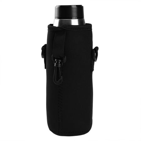 - RUNACC Outdoor Water Bottle Carrier Insulated Neoprene Bottle Holder Portable Sports Bottle Sleeve with Detachable Shoulder Strap, Fits 1000ml Water Bottle and 750ml Vacuum Cup, Black
