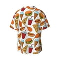 thumbnail image 2 of Wukai Hot Dog Burger Men's Casual Short-Sleeve Button Down Shirt - Lightweight Summer Dress Shirt for Daily Wear-Medium, 2 of 7