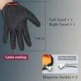 thumbnail image 2 of 2Pcs Fishing Gloves with Magnet Release - Professional Anti-Slip Catch Fish Gloves,Puncture Proof Ice Fishing Glove for Handling,Catching,Cleaning,Hunting,Fisherman Fishing Accessories Black, 2 of 5