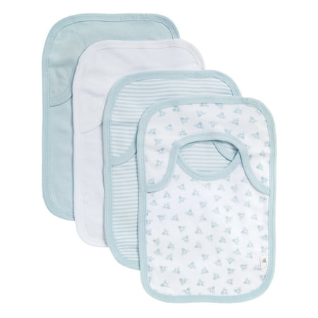 

Burt s Bees Baby Bibs Organic Cotton Sky Blue 4 Pack