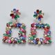 thumbnail image 3 of Pendientes largos de cristal a la moda con forma de gota de aleación hueca - 54863-MT | Código de modelo 5666 54863-MT, 3 of 5