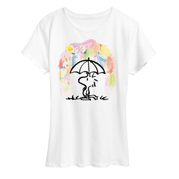 Peanuts - Rainbow Watercolor Woodstock - Women's Short Sleeve Graphic T-Shirt