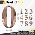 thumbnail image 2 of Uxcell 10 Paquete de Números de Casa para Exteriores, 4 Pulgadas 0-9 Adhesivos para Buzón, Stickers de Números en 3D para Señales de Apartamento, Oficina, Hotel, Habitaciones, Bronce, 2 of 7