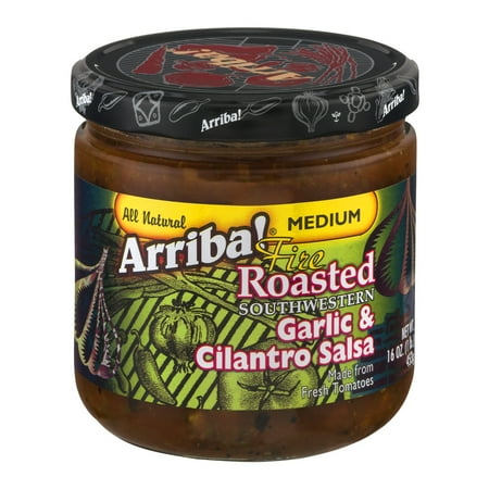 Arriba! Fire Roasted Southwestern Garlic & Cilantro Salsa Medium, 16.0 OZ