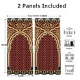 thumbnail image 5 of Double Arches Outdoor Curtains for Patio, Vintage Traditional Beige Brown Floral Vines Symmetrical Waterproof Outside Curtains Privacy Blackout Curtain for Pergola Cabana, 2 Panel 54W x 95L Inch, 5 of 9