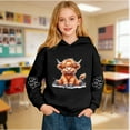 thumbnail image 5 of MAIHAN Boys Girls Highland Cow Christmas Hoodies Sherpa Lined Cute Long Sleeve Pullover Xmas Western Sweatshirt Tops(Black,2-3 Years), 5 of 6