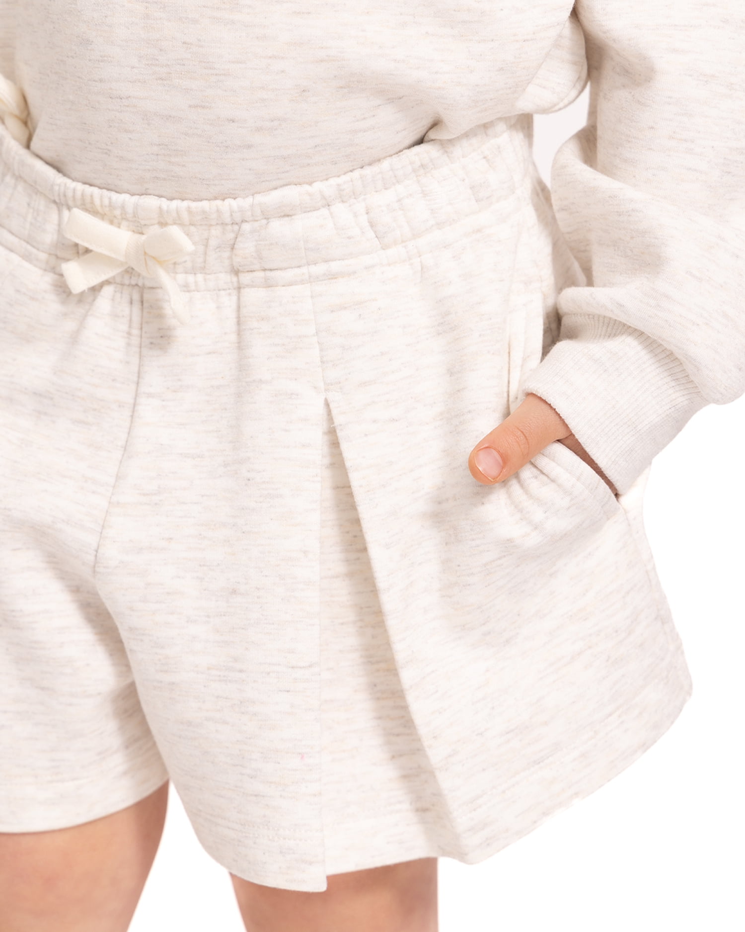 Wonder Nation Toddler Girls Athletic Pleated Shorts with Bow, Sizes 12M-5T
