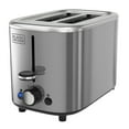 thumbnail image 4 of BLACK+DECKER 2‑Slice Toaster, Stainless Steel, Extra‑Wide Self‑Centering Slots, 7 Adjustable Shade Settings, 4 of 13