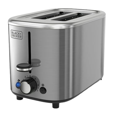 Black   Decker 2-Slice Stainless Steel ToasterTR0012SS