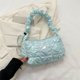 thumbnail image 4 of Bolso acolchado para axila para mujer, bolso con pliegues de nube a la moda, bolso elegante para chica (azul), 4 of 8