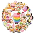 thumbnail image 2 of 35pcs-50pcs Cute Food Stickers Cartoon Dessert Stickers Funny Cuisine Decals for Laptops Notebooks Suitcase, 2 of 9