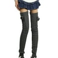 thumbnail image 6 of Dress Choice Women's Winter Footless Leg Warmers Thick Knit Extra Long Thigh High Leg Warmers, 6 of 8