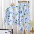 thumbnail image 2 of Girls Pajamas 2 Piece Short Sleeve Top & Pants Cotton Pjs Sets Loungewear For Kids,6-12 Months 12-24 Months 2t 3t 4t 5t 6t 7t 8t 9t Children(Blue,3-6 Months), 2 of 8