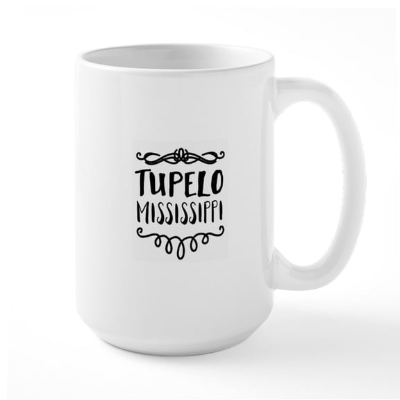 CafePress - Tupelo Mississippi Mugs - 15 oz Ceramic Large White Novelty Mug