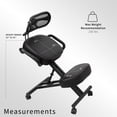 thumbnail image 2 of DRAGONN (By VIVO) Ergonomic Kneeling Chair with Back Support, Black, 2 of 5