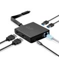 thumbnail image 1 of Rvp+ Estación De Acoplamiento Usb C Monitor Dual 6 En 1 100 W Carga De Computadora Portátil Displayport Transporte De Transmisión Múltiple (Mst) Ethernet Compatible Con Computadora Portátil Thunderbol, 1 of 5