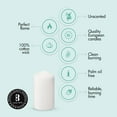 thumbnail image 6 of Bolsius 2 X 4" White Pillar Candles Set Of 20 - Unscented Long Burning Dripless Smokeless Candles for Wedding Spa Home Party Decor, 6 of 8