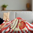 thumbnail image 3 of Japanese Cat Soft Flannel Fleece Throw Blanket, Starburst Lines Funky Luck Having Fun Cat Lover, Cozy Plush for Indoor and Outdoor Use, 50" x 60", Dark Coral Cream, by Ambesonne, 3 of 5