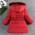 thumbnail image 5 of KPOPLK Girl's Kids Winter Coat Parka Kids Warm Puffer Jacket With Hooded(Toddler & Big Kids)(6-7 Years,Red), 5 of 5