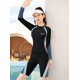 thumbnail image 3 of Traje de baño conservador para mujer, traje de baño dividido, pantalones de cinco puntos, traje de baño deportivo de talla grande que cubre el vientre, traje de baño de aguas termales para mujer, 3 of 4