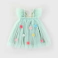 thumbnail image 2 of Toddler Girls Fly Sleeve Holiday Summer Beach Mesh Dress Dance Party Princess Dresses Relaxed Fit Dailywear 2-3 Years, 2 of 4