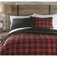 thumbnail image 2 of Micro Flannel Reverse to Sherpa Comforter Set, King, Buffalo Check Red, 2 of 2