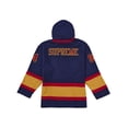 thumbnail image 2 of Supreme Men's Polartec Hooded Hockey Jersey Navy, from StockX, 2 of 3
