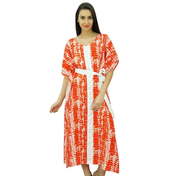 Bimba Women Long Designer Kimono Maxi Kaftan Caftan Beach Coverup With Belt