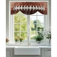 thumbnail image 2 of Throwback Football Tie Up Valances Curtain, Adjustable Kitchen Vintage American Football Sports Rugby Valances for Windows Decor, Rod Pocket Short Curtains Set for Bedroom/Bathroom, 54"x18", 2 of 8