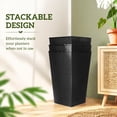 thumbnail image 6 of Outsunny 24" Tall Planters Set of 3, Outdoor Flower Pots with Rattan-Style Design, PP Plastic Plant Pots with Drainage Hole and Plug, Black, 6 of 10