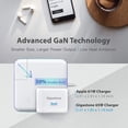 thumbnail image 2 of [Advanced GaN Technology] Gigastone 65W GaN Wall Charger 3-Port, Compact Fast Charge Adapter 2 USB-C + 1 USB-A, Compatible with iPhone, iPad Pro, MacBook Pro, AirPods, Nintendo Switch, Android, 2 of 6