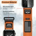 thumbnail image 2 of Rugged Nylon for Apple Watch Ultra 2 Band iWatch Bands Men,Soft Woven Adjustable Stars-Stripes Flag Wristbands Strap for Apple Watch Ultra Series 10/9/8/7/6/5/4/3/SE/Ultra2, 2 of 6