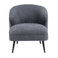thumbnail image 2 of Dark Gray Boucle Accent Chair with Metal Legs / Stylish for Luxury Interiors, 2 of 4