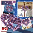 thumbnail image 2 of PENGXIANG 2PC Independence Day Season Wreath Ribbon Streamer Home Party Decoration, 2 of 6
