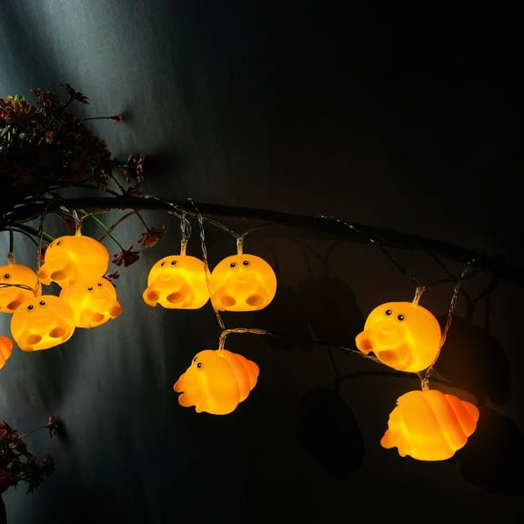 Sezrgiu Conch String Lights Battery Operated LED Indoor Boys Girls Bedroom Yellow Decoration