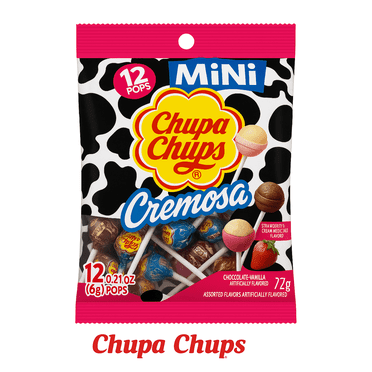 Chupa Chups Mini Cremosa Lollipops 12 Count, 2.52 oz Bag