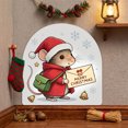 thumbnail image 6 of Cififendec Christmas 2D Mouse No Glue Wall Stickers, 5.91", Arch Shaped Cute Holiday Mouse Decal for Xmas Fireplace Surround Applying, 6 of 6
