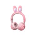 thumbnail image 3 of Auriculares LED Micro USB Recargable Control de volumen Auriculares Compatible con Bluetooth Sonido Oficina portátil Niños Auriculares Rosa Inevent EL005377-01B, 3 of 7