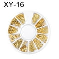 thumbnail image 2 of Visland 3D Nail Art Metal Rivets Studs Charms Decoration, Gold Nail Art Decals, Punk Star Moon Jewelry Studs Nail Design Supplies Fingernails & Toenails Tips Manicure Accessories for Women,1 Boxes, 2 of 6