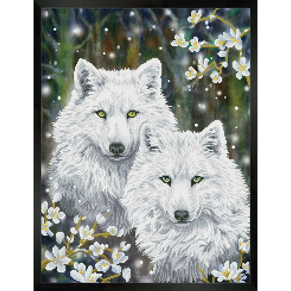 Diamond Dotz® Winter Wolves Kit & Frame Diamond Painting - Walmart.com