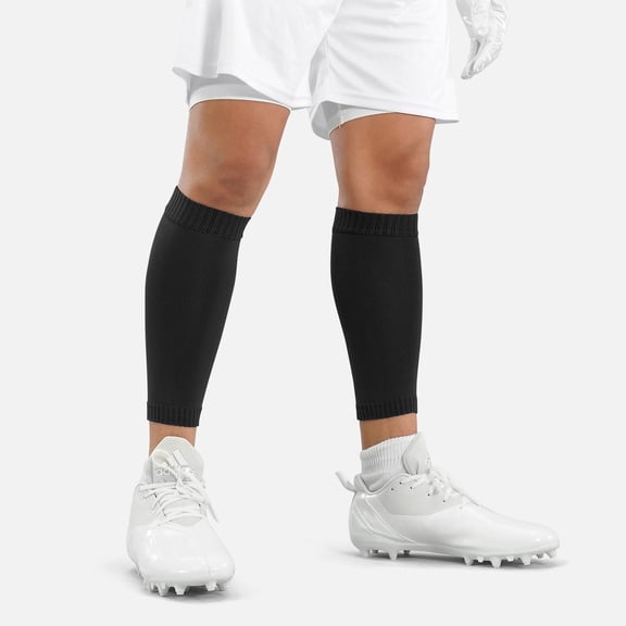 Black Knitted Compression Calf Sleeves